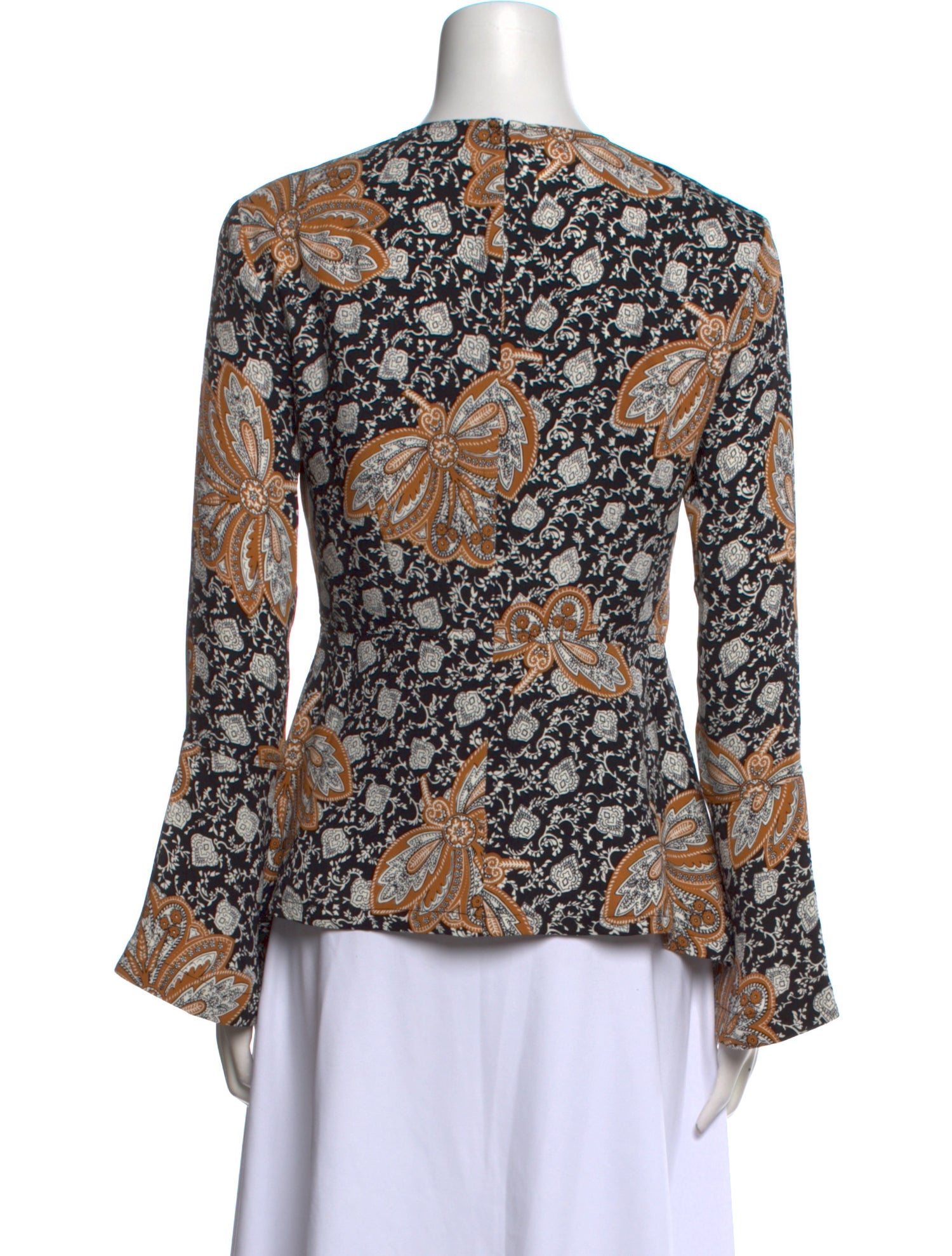A.L.C. Silk Floral Print Blouse